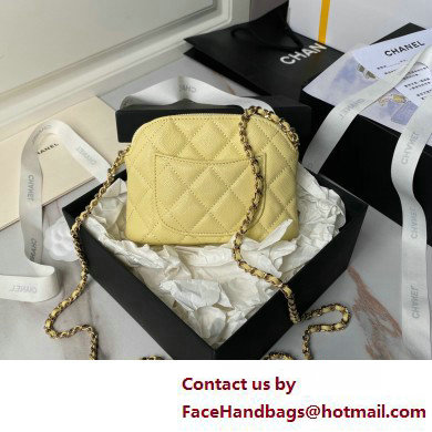 Chanel Grained Calfskin  &  Gold-Tone Metal Clutch with Chain Bag AP4000 Yellow 2025